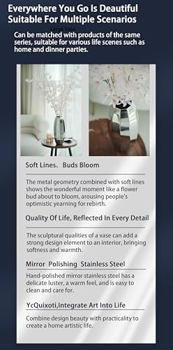 YcQuixoti Prismatic Mirror Vase 1209 Inches Tall