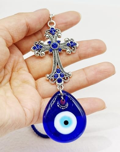 Tassel Cross Fatima Horseshoe Evil Eye Hanging Ornament