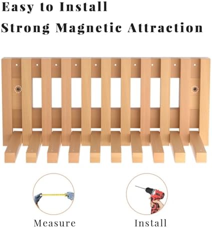 Piano Key Floating Shelf Set - 16 Inch Wall Mounted Storage