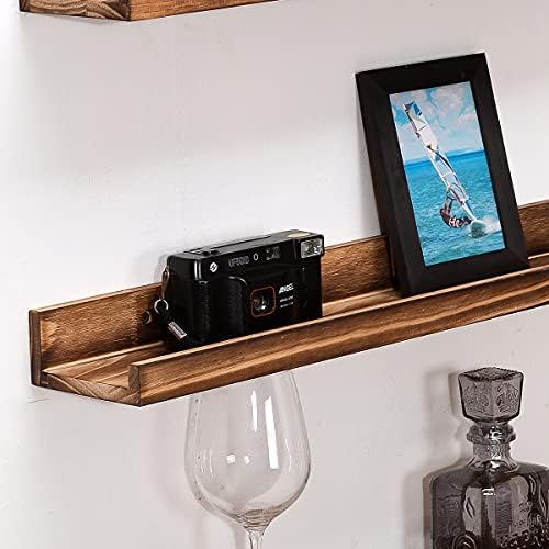 MBYD 3 Pc 24 Inch Floating Shelves Natural Wood