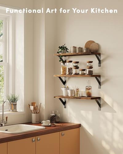 Floating Shelves for Wall Rustic Brown 17 Inches
