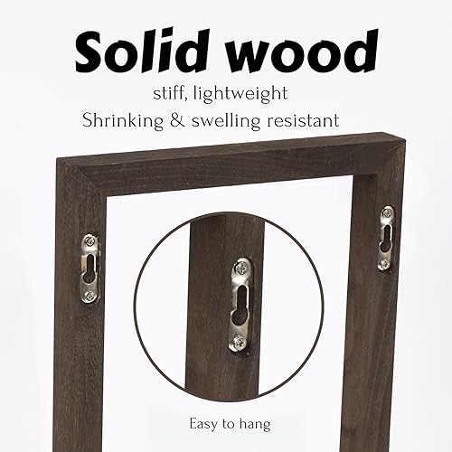 Rustic Square Floating Shelves Set of 4 Wood for Wall