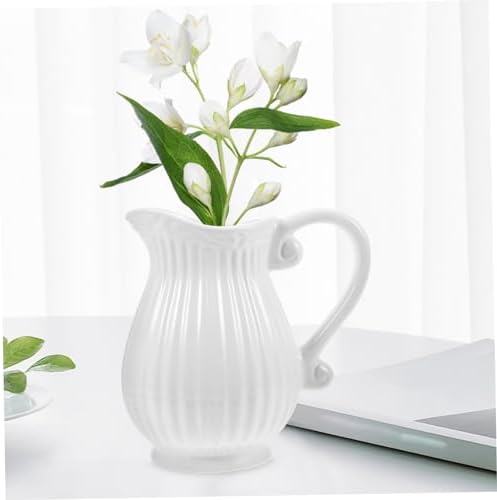 Unomor Ceramic Pitcher Vase for Floral Arrangements