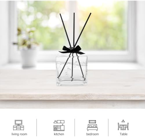 Square Flat Glass Aromatherapy Vase for Home Decor