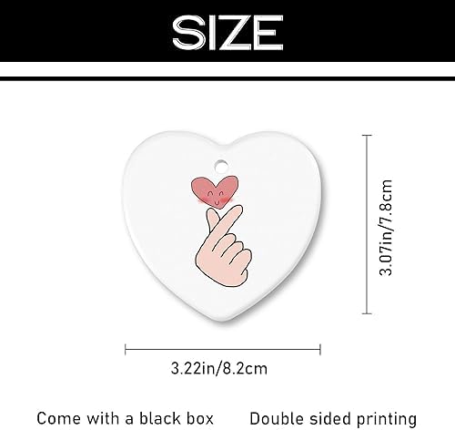 Stalsme Christmas Ornament Heart Shaped Plaque Decorations