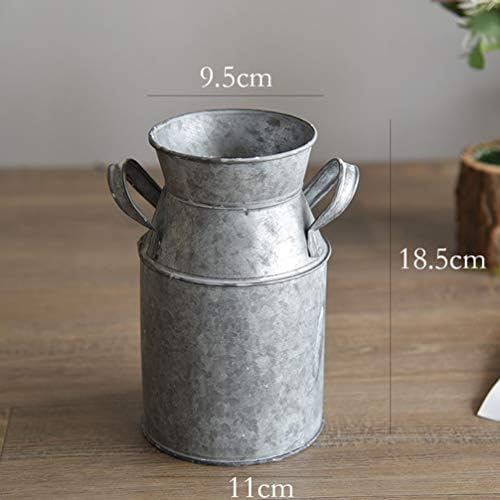 Rustic Vase French Style Farmhouse Metal Pitcher