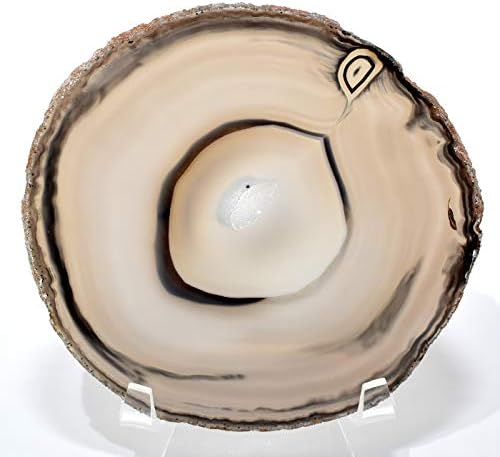 43 Inch Blue Brazilian Agate Slice with Stand