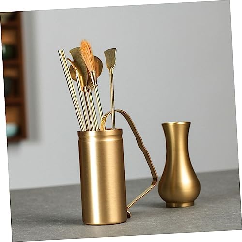 VINTORKY 1Pc Brass Flower Holder Vase for Home Decor