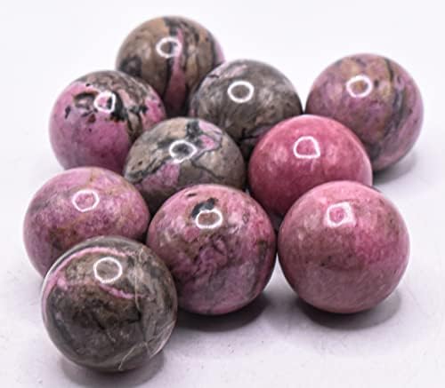 HQRP 25mm Pink Rhodonite Sphere Natural Gemstone Collectible Decor