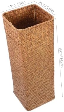 Wicker Flower Basket Vase Natural Rattan Home Decor