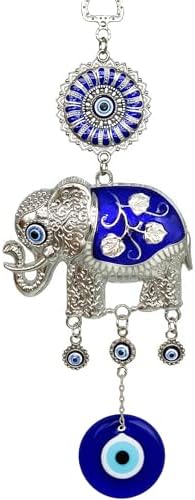 Turkish Blue Evil Eye Lucky Elephant Amulet Hanging Decor