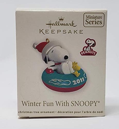 Winter Fun Snoopy Hallmark Miniature Ornament