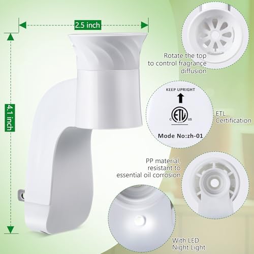 Saillong Wall Fragrance Plug In with Night Light