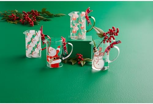 Mud Pie Classic Glass Bud Vase Santa Repeat 6x4 34