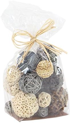 Deco 79 Coastal Dried Plant Orbs Set of 3 6W 11H Gray