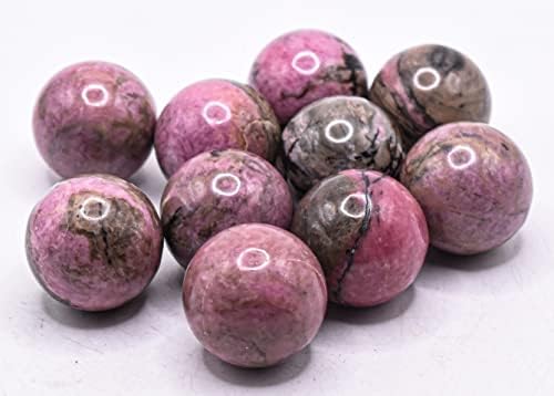 HQRP 25mm Pink Rhodonite Sphere Natural Gemstone Collectible Decor