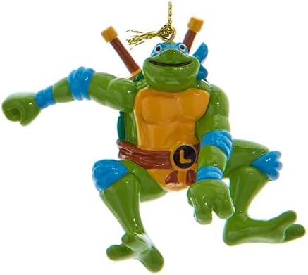 Teenage Mutant Ninja Turtles Blow Mold Ornament Leonardo Blue