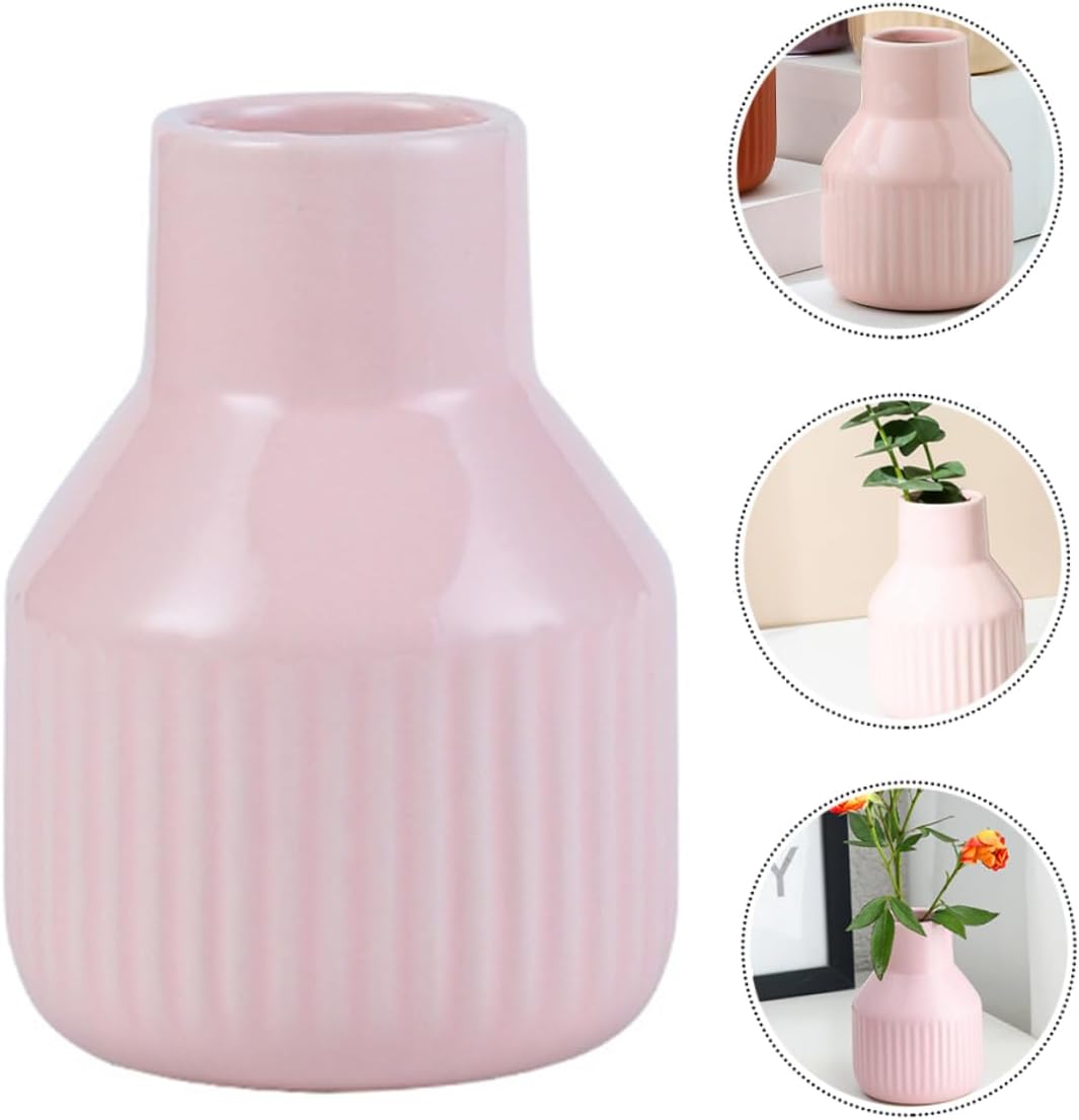 VINTORKY Desktop Ceramic Flower Vase Aesthetic Home Decor