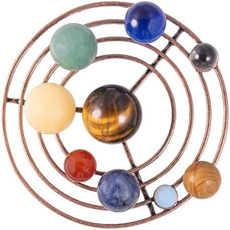 Rockcloud 9 Planets Crystal Ball Set with Metal Orbit
