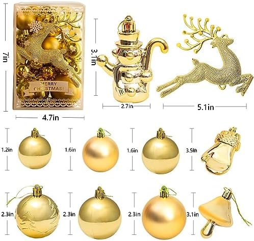 Shatterproof Christmas Tree Ornaments with Colorful Designs