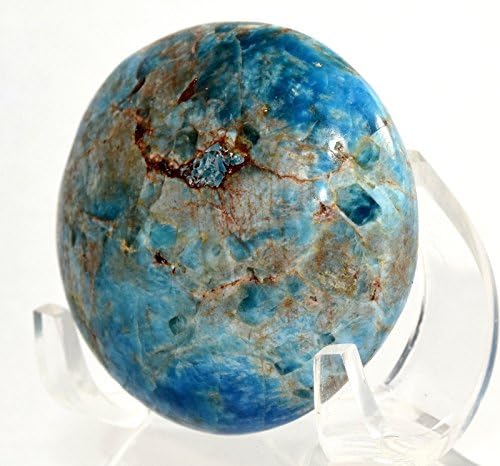 HQRP Blue Apatite Cabochon Pebble - 225 Inch Gemstone Crystal