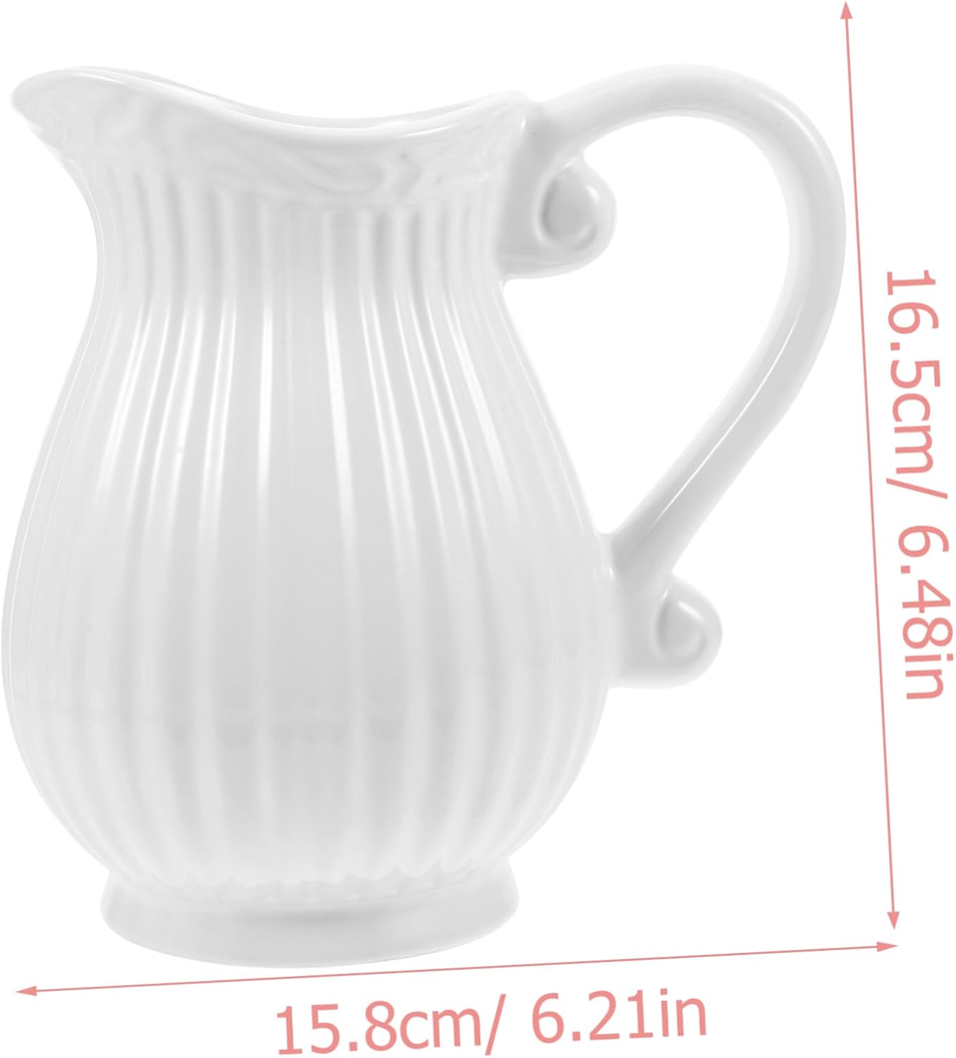 Unomor Ceramic Pitcher Vase for Floral Arrangements