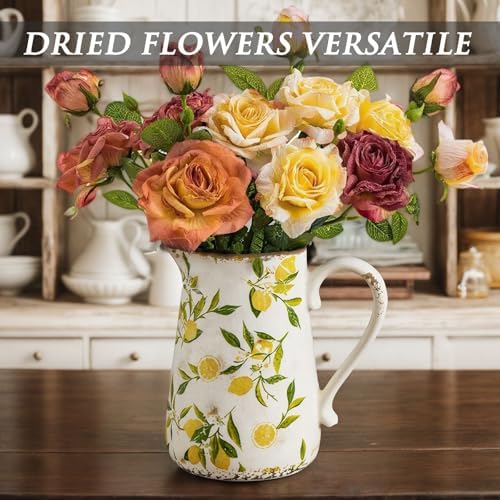 Lemon Vintage Vase with Handle 7 Inch
