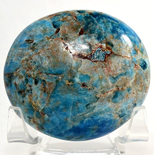 HQRP Blue Apatite Cabochon Pebble - 225 Inch Gemstone Crystal