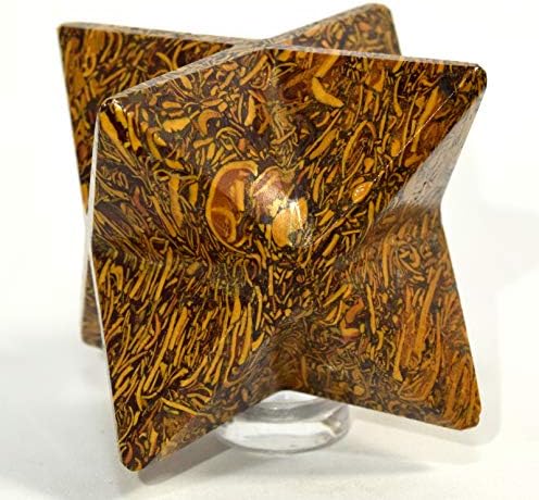 HQRP 27 Inch Mariyam Jasper 8 Point Star with Clear Quartz Pebble