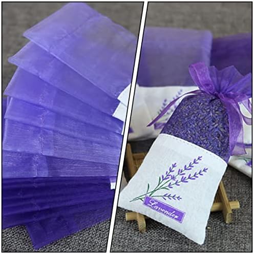 COHEALI 22Pcs Lavender Sachet Bags Empty Organza Pouches with Ribbon