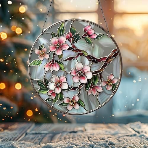 Cherry Blossom Branch Acrylic Window Hanging Ornament