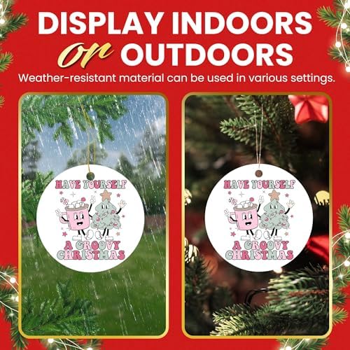 Have Yourself A Groovy Christmas Ornament 3 Inch Round PVC