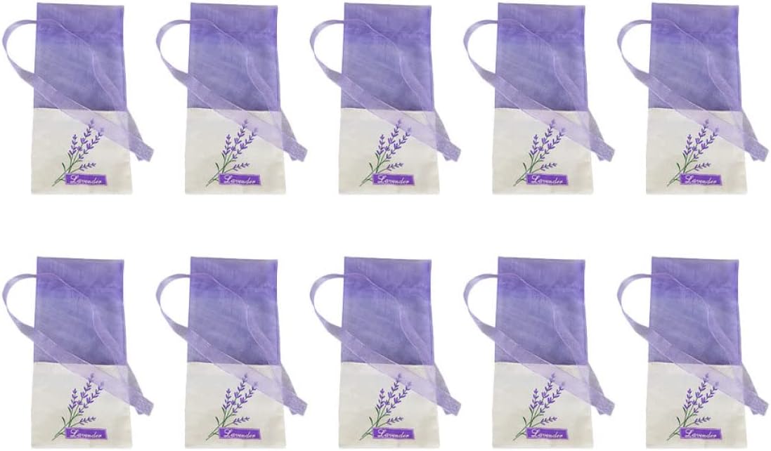 COHEALI 22Pcs Lavender Sachet Bags Empty Organza Pouches with Ribbon