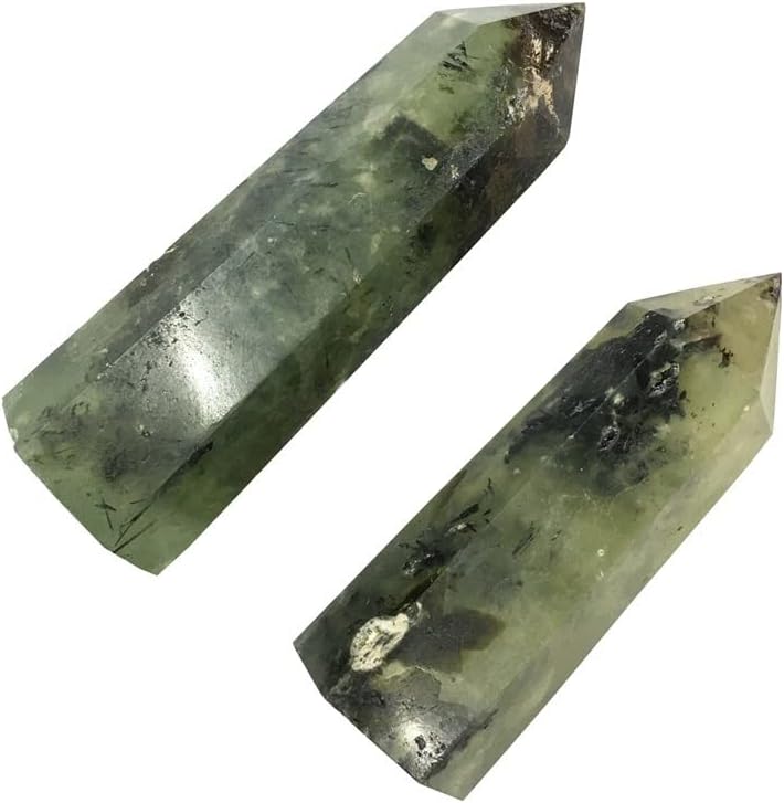 PEKMAR Natural Crystal Green Grape Quartz Rod Decor