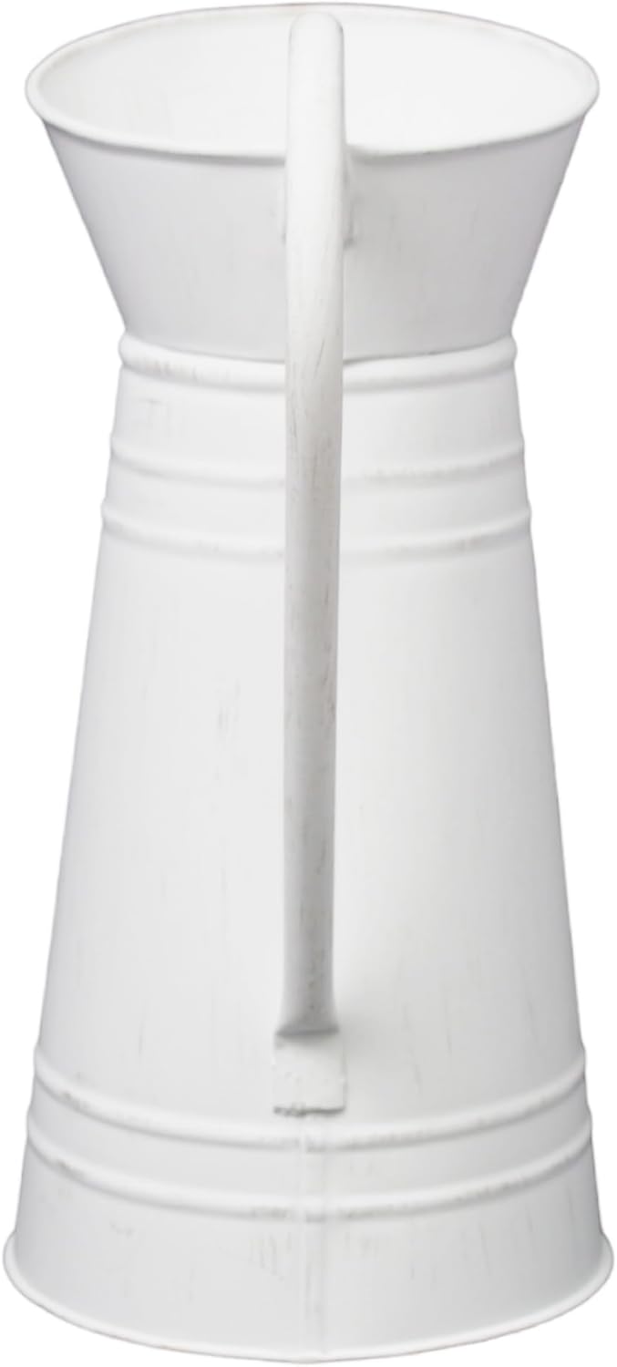 Hosley Metal Pitcher Vase 10 Inch Height