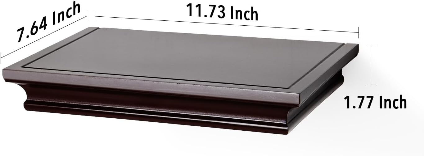 AHDECOR Floating Shelves Wall Mounted 12 Wide 775 Deep Espresso Brown