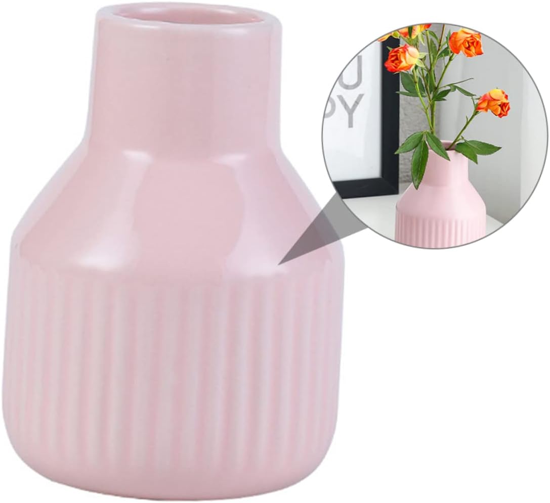 VINTORKY Desktop Ceramic Flower Vase Aesthetic Home Decor
