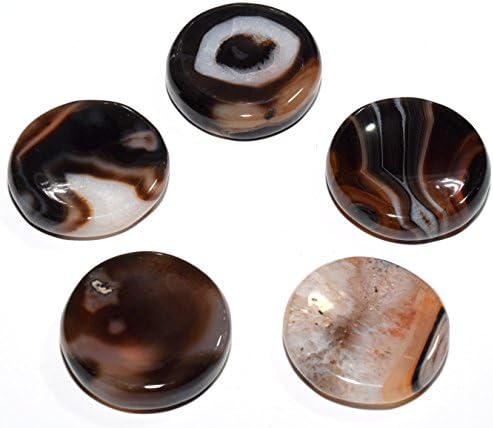 HQRP Banded Agate Stand for Meditation Crystal - 36mm Natural Stone