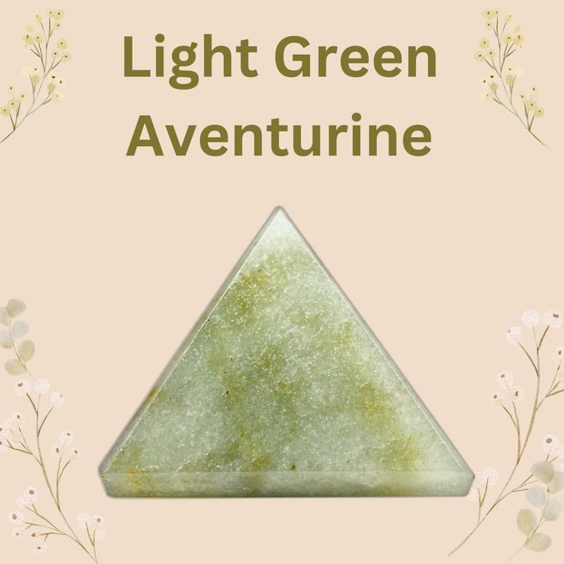 Natural Light Green Aventurine Pyramid Stone 1 Inch 1 Pcs