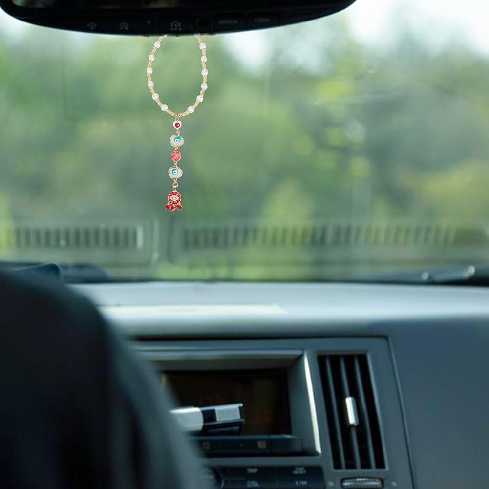 DELORIGIN Evil Eye Car Hanging Ornament Heart Shape