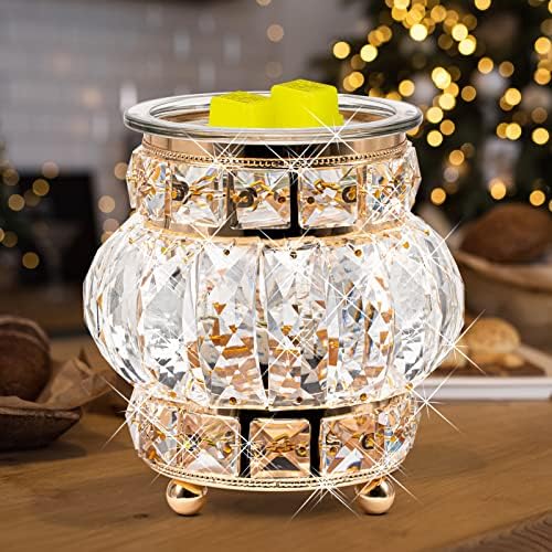 MAXWINER Wax Melt Warmer Wrought Iron Crystal for Home Office Living Room
