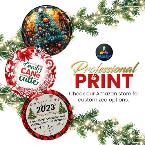 Im Fine This is Fine Everythings Fine Funny Christmas Ornament 3 Round PVC