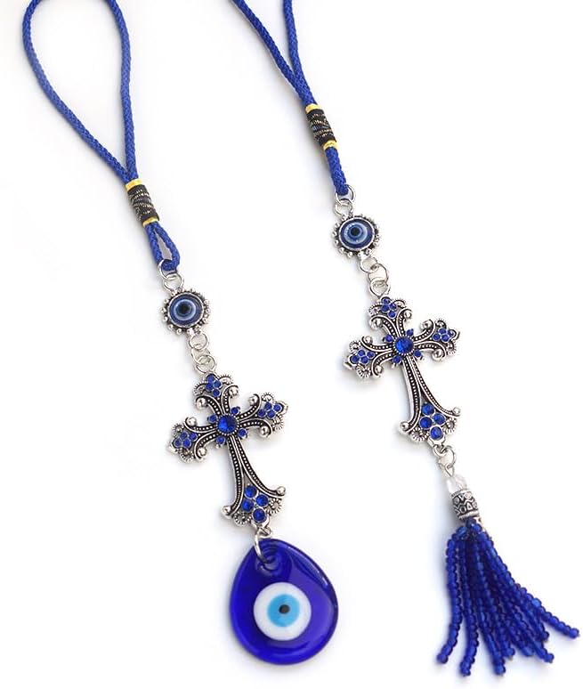 Tassel Cross Fatima Horseshoe Evil Eye Hanging Ornament
