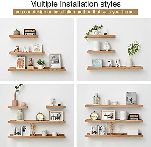 Treoakwis Oak Floating Shelves Wall Mount Display