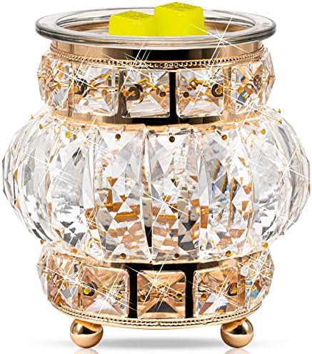 MAXWINER Wax Melt Warmer Wrought Iron Crystal for Home Office Living Room