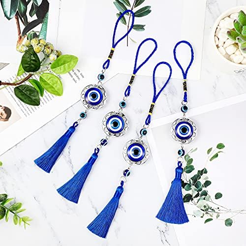 Hicarer Blue Resin Evil Eye Car Hanging Ornament Set