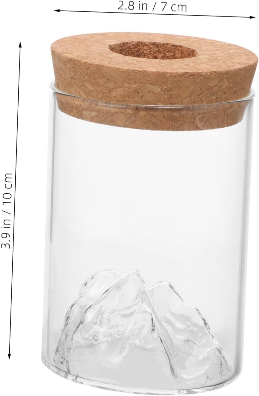 FUNOMOCYA Glass Vase Airtight Jar for Plants and Flowers