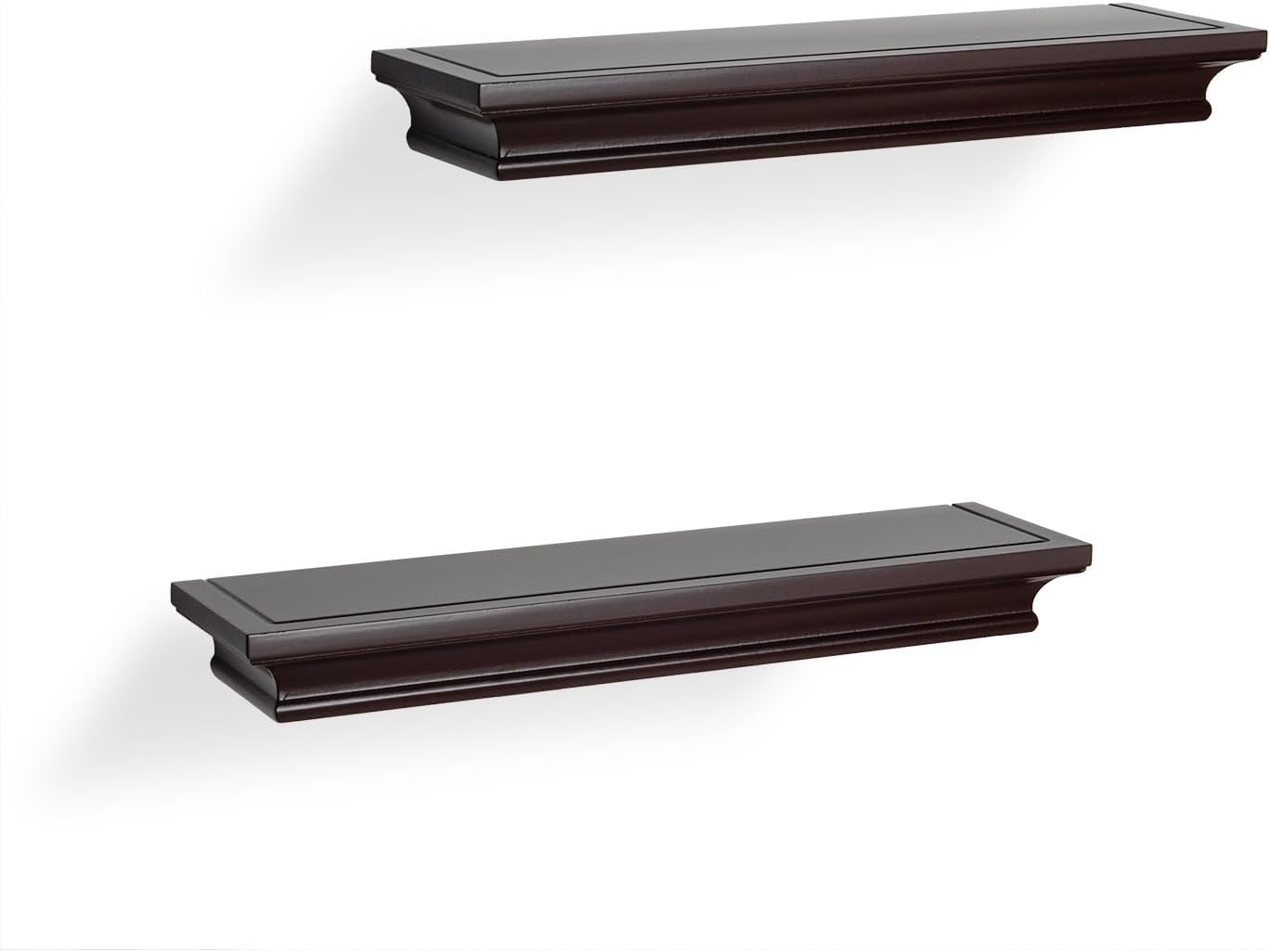 AHDECOR Floating Shelves Set of 2 Espresso Brown
