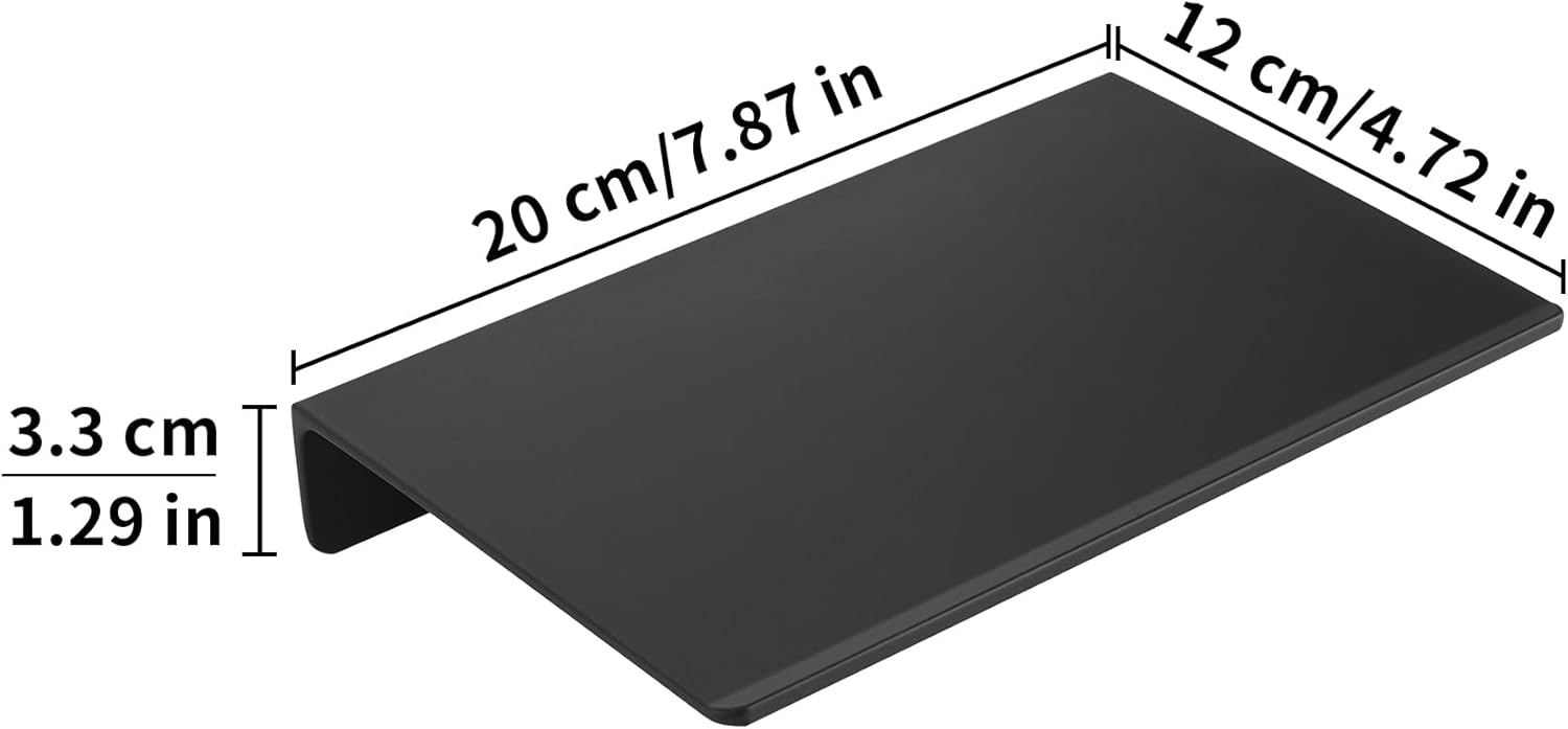 JOOM Metal Wall Floating Shelf - Black 8 Inch