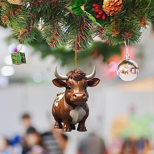 Cute Cartoon Cow Hanging Ornament for Home and Car